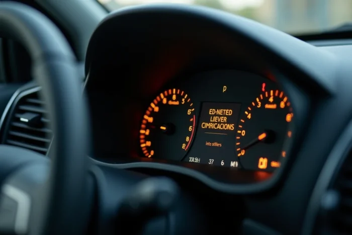 Voyant moteur et message injection à contrôler affiché sur le tableau de bord numérique d'une Renault Clio 5